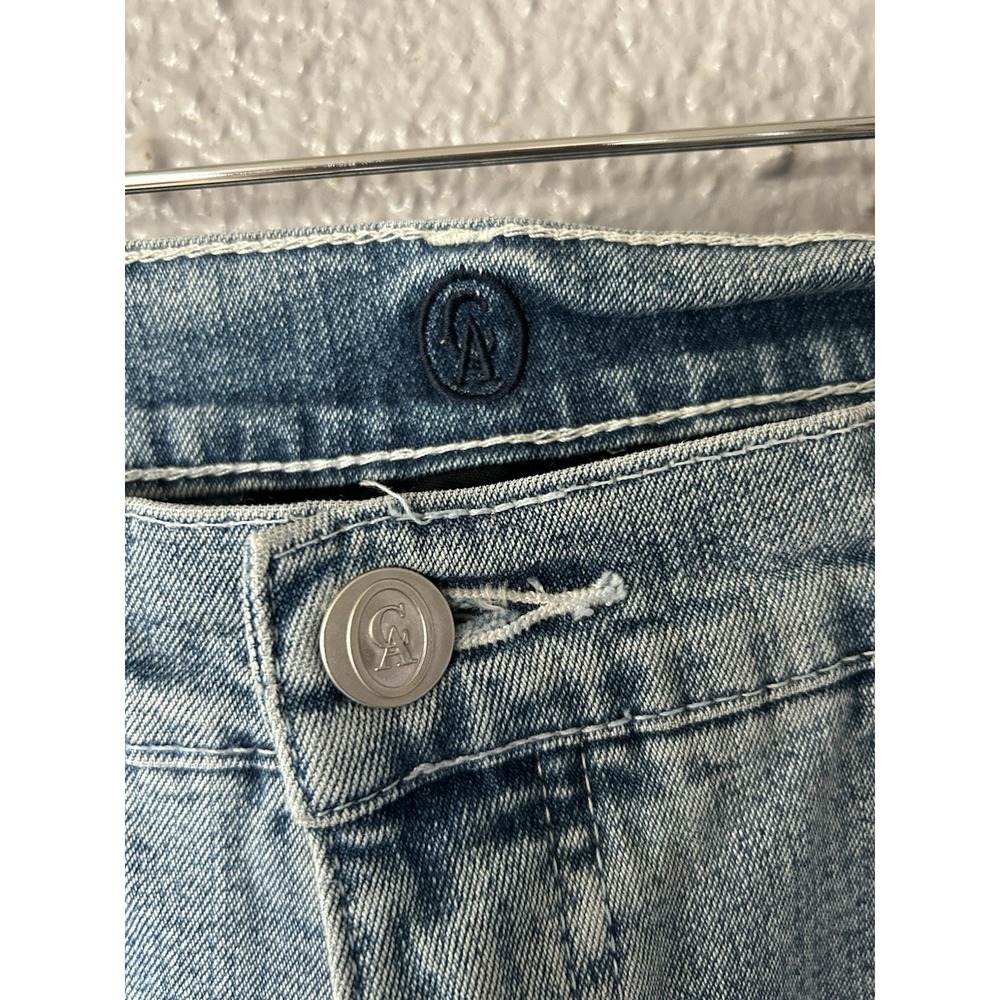 Christine Alexander Bedazzled Rhinestone Flared Jeans Bell bottoms Size 6 - Picture 4 of 6